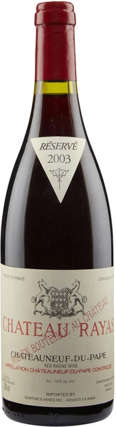 Вино Chateau Rayas, Chateauneuf-du-Pape AOC, 2003
