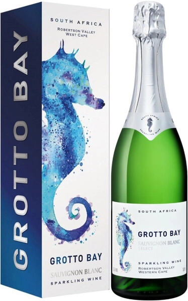 Игристое вино "Grotto Bay" Sauvignon Blanc Select Extra Brut, Robertson Valley WO, 2025, gift box