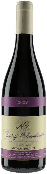 Вино Domaine Nicolas Burguet, Gevrey-Chambertin Les Crais AOC, 2022, 1.5 л