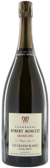 Шампанское Robert Moncuit, "Les Grands Blancs" Grand Cru Extra Brut, Champagne AOC, 2018, 1.5 л