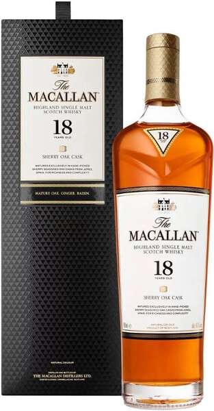 Виски Macallan Sherry Oak 18 Years Old, gift box, 0.7 л