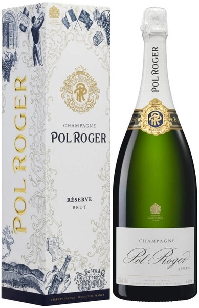 Шампанское Pol Roger, Brut Reserve, gift box, 1.5 л
