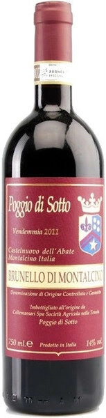 Вино Poggio di Sotto, Brunello Di Montalcino, Vendemmia Castelnuovo dell'Abate, 2012