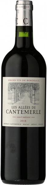 Вино "Les Allees de Cantemerle", Haut-Medoc AOC, 2018