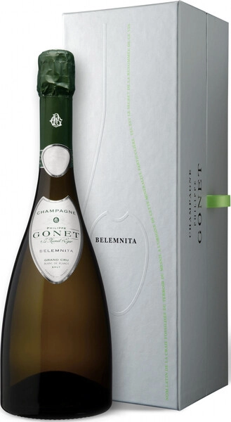 Шампанское Philippe Gonet, Belemnita Blanc de Blancs Grand Cru Brut, gift box