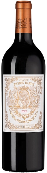 Вино Chateau Pichon Longueville Baron, Pauillac 2-eme Grand Cru Classe AOC, 2020
