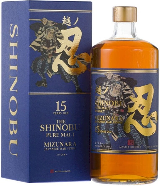 Виски Shinobu Pure Malt 15 Years Old, Mizunara Japanese Oak Finish, gift box, 0.7 л
