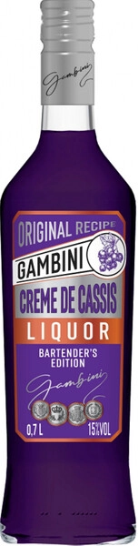 Ликер KVKZ, Gambini Creme de Cassis, 0.7 л
