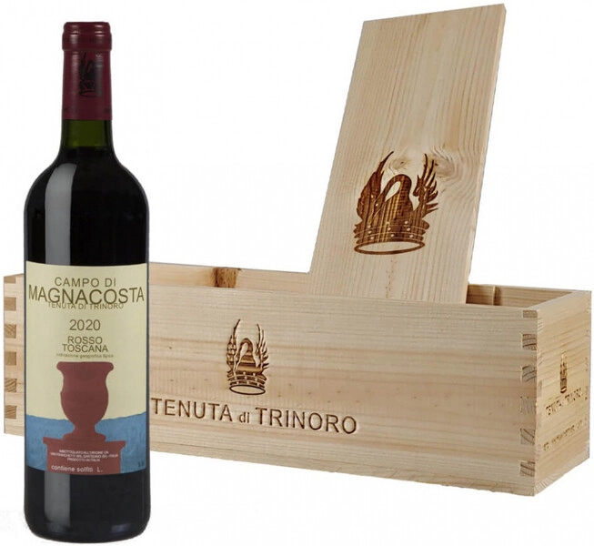 Вино Tenuta di Trinoro, Campo di Magnacosta, Toscana IGT, 2020, wooden box, 1.5 л