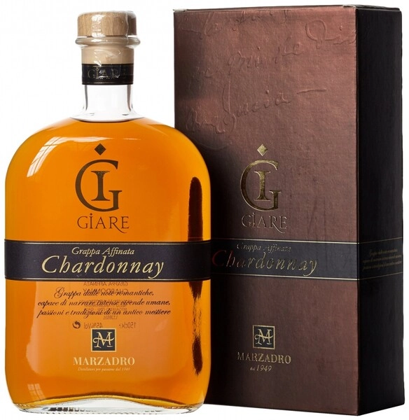 Граппа Marzadro, Le Giare Chardonnay, gift box, 0.75 л