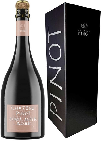 Игристое вино Chateau Pinot, Pinot Noir Rose Extra Brut, gift box