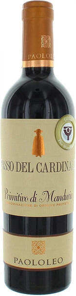 Вино Paolo Leo, Passo del Cardinale, Primitivo di Manduria DOC, 375 мл