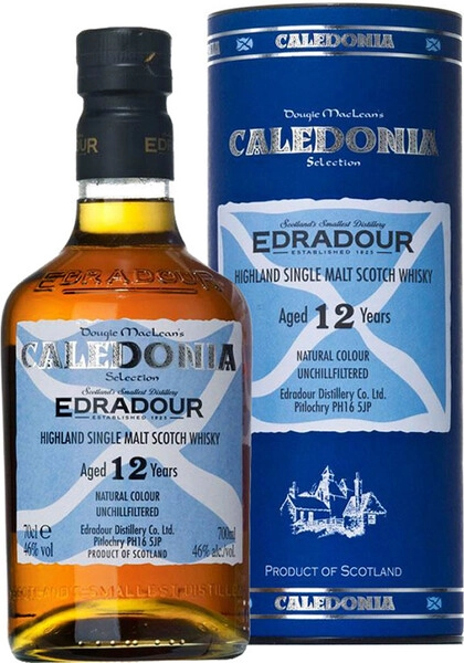 Виски Edradour, Caledonia 12 years old, In Tube, 0.7 л