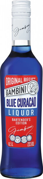 Ликер KVKZ, Gambini Blue Curacao, 0.5 л