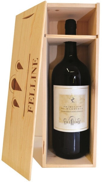 Вино Felline, Primitivo di Manduria DOC, 2017, wooden box, 1.5 л