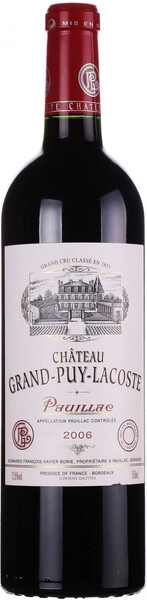 Вино Chateau Grand-Puy-Lacoste, Pauillac AOC, 2006