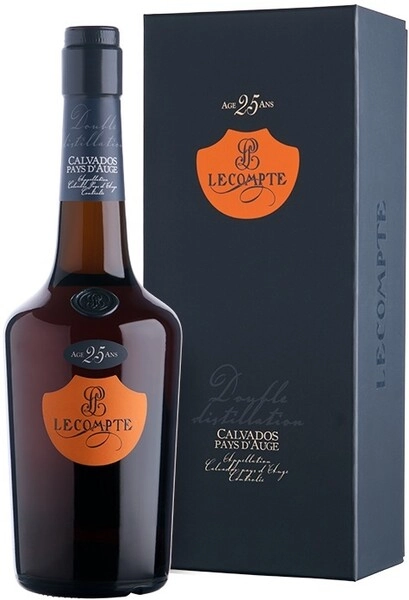 Кальвадос Lecompte, Pays d'Auge, 25 years, gift box, 0.7 л