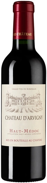 Вино Chateau d'Arvigny, Haut-Medoc AOC Cru Bourgeois, 2020, 375 мл