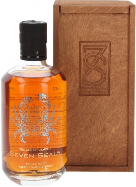 Виски Seven Seals Zodiac The Age of Cancer Single Malt, wooden box, 0.5 л