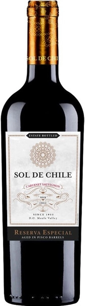Вино Sol de Chile Cabernet Sauvignon Reserva Especial, Maule Valle DO, 2019