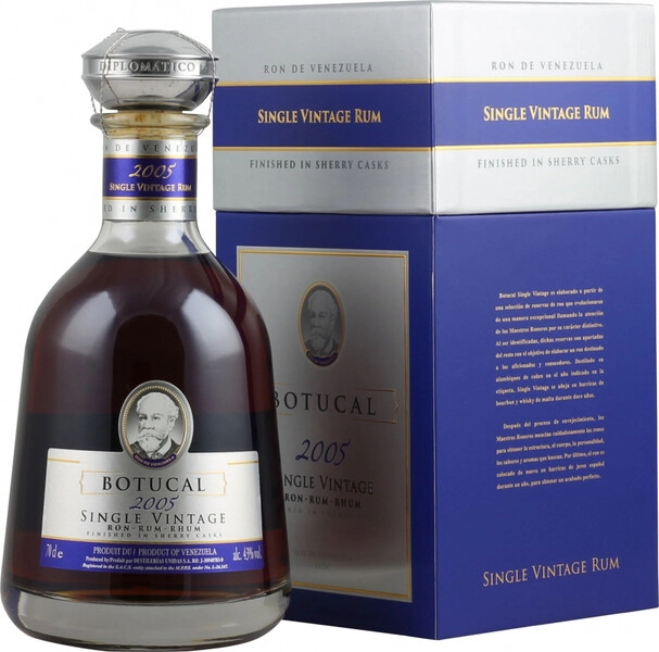 Ром Botucal Single Vintage, 2005, gift box, 0.7 л