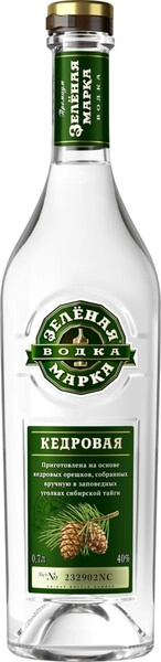 Водка Зеленая Марка Кедровая, 0.7 л