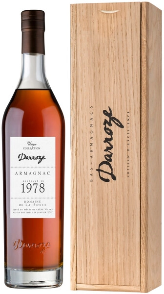 Арманьяк Darroze, Bas-Armagnac Domaine de La Poste, 1978, wooden box, 0.7 л