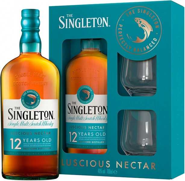 Виски Singleton of Dufftown, 12 Years Old, gift box with 2 glasses, 0.7 л