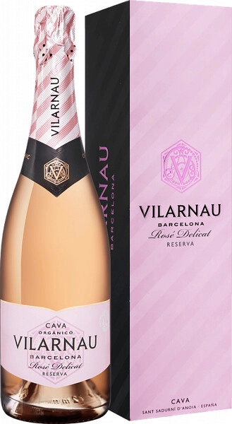 Игристое вино Vilarnau Brut Reserva Rose Delicat, Cava DО, gift box