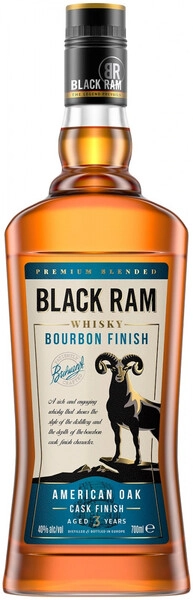 Виски Black Ram Bourbon Finish 3 Years Old, 0.7 л