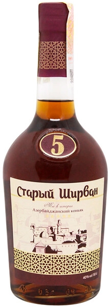 Коньяк Аз-Граната, "Старый Ширван" 5-летний, 0.5 л