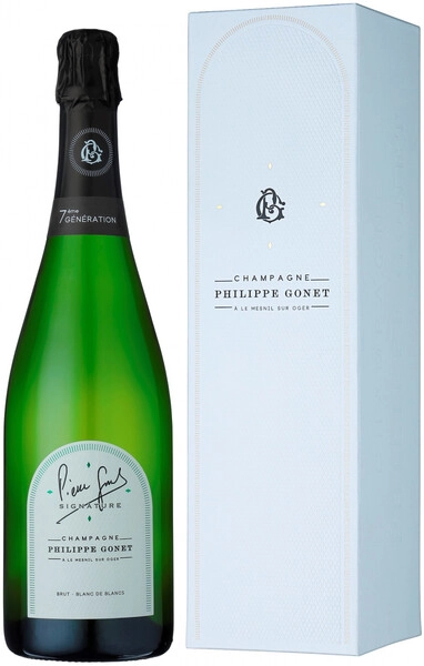 Шампанское Philippe Gonet, Signature Blanc de Blancs Brut, gift box, 1.5 л