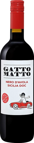 Вино Villa degli Olmi, Gatto Matto Nero d'Avola, Sicilia DOC, 2023