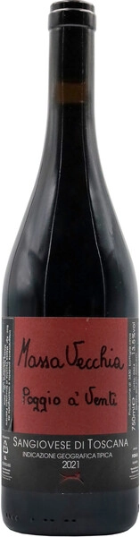 Вино Massa Vecchia, Sangiovese di Toscana Poggio a'Venti IGT, 2021
