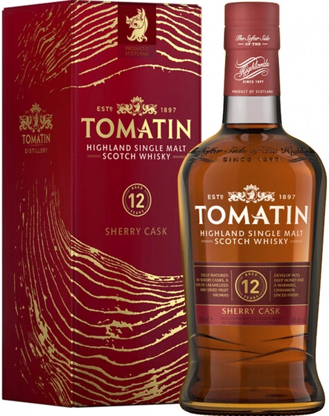 Виски Tomatin 12 Years Old Sherry Cask, gift box, 0.7 л
