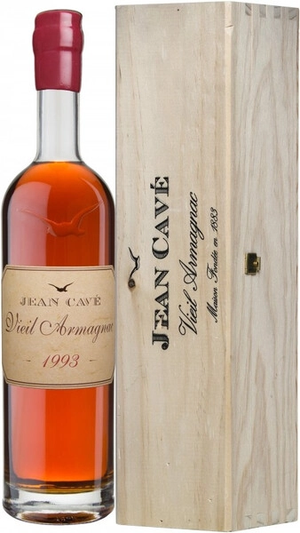 Арманьяк Jean Cave, Vieil Armagnac AOC, 1993, wooden box, 0.7 л