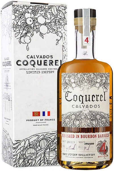 Кальвадос Coquerel, The Cask Finish Collection Bourbon 4 Ans, gift box, 0.7 л