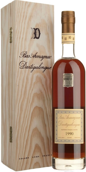Арманьяк Dartigalongue, Bas Armagnac AOC, 1990, wooden box, 0.5 л