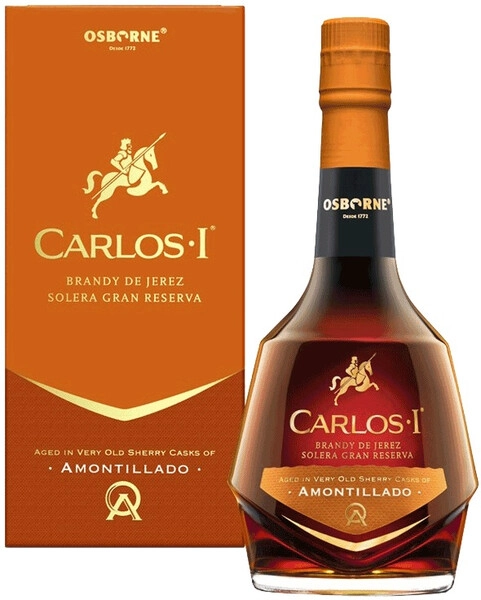 Бренди Osborne, Carlos I Amontillado, gift box, 0.7 л
