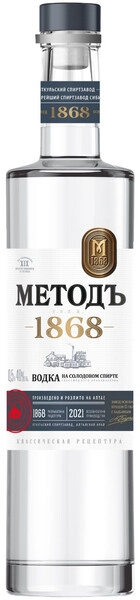 Водка Методъ Г.Б.К.П. 1868, 0.5 л