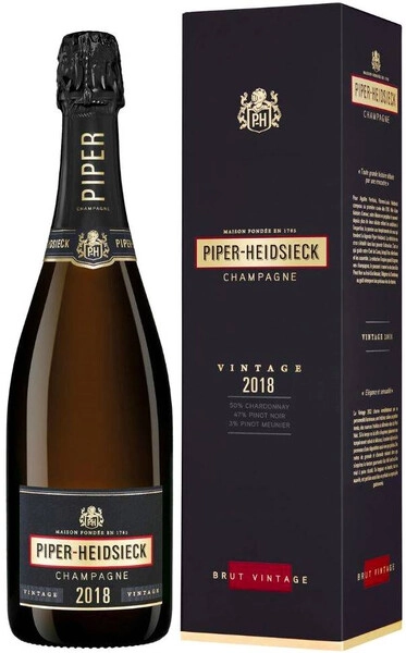 Шампанское Piper-Heidsieck, Vintage Brut, Champagne AOC, 2018, gift box Wine Store