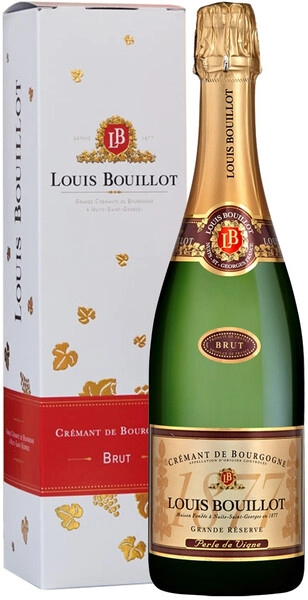 Шампанское Louis Bouillot, Brut Grande Reserve, Cremant de Bourgogne AOC, gift box