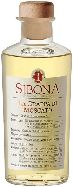 Граппа Sibona, La Grappa di Moscato, 0.5 л
