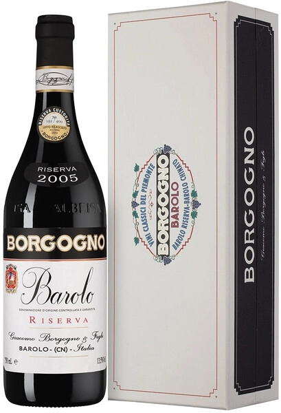 Вино Borgogno, Barolo Riserva DOCG, 2005, gift box