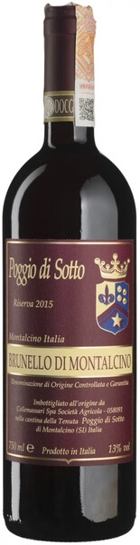 Вино Poggio di Sotto, Brunello di Montalcino Riserva DOCG, 2015