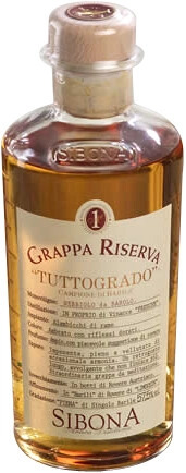 Граппа Sibona. Grappa Riserva Tuttogrado Barbaresco, 0.5 л