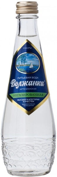 Вода Волжанка негазированная, в стеклянной бутылке, 0.33 л