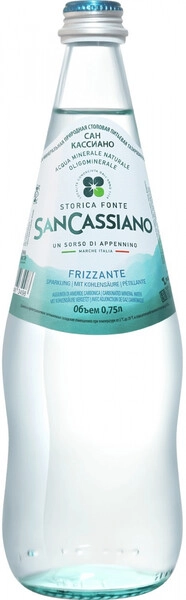 Вода San Cassiano Sparkling, Glass, 0.75 л