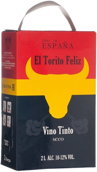 Вино El Torito Feliz Tinto Seco, bag-in-box, 2 л