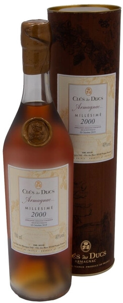 Арманьяк Cles des Ducs Millesime, Armagnac AOC, 2000, gift box, 0.7 л